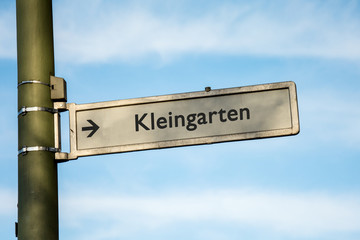Fototapeta premium Schild 67 . Kleingarten