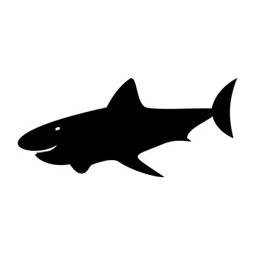 fish shark icon on white background,vector illustration