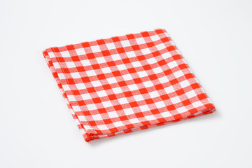red and white napkin