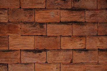 Red brick wall suitable for  background.