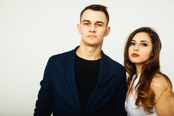 Beautiful young couple in casual clothing