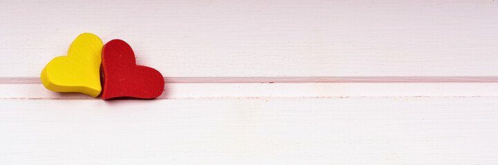 rotes und gelbes herz