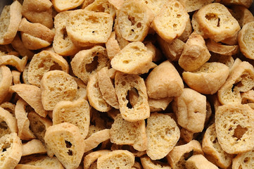Many crispy tofu for background