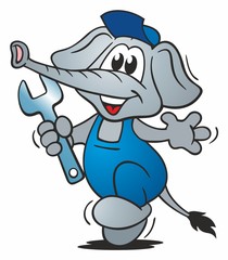 Running Elephant Mechanician