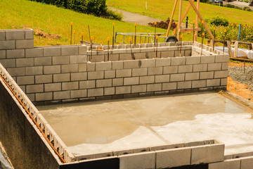 concreting foundation of the house, New Zealand