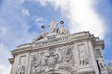 Triumphal Arch, Commerce Square, Lisbon, Portugal, europe