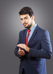 Handsome man clapping hands 