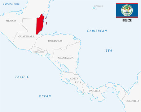 belize map with flag