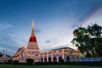 The stupa at temple phra samut chedi in samut Prakan, Thailand,