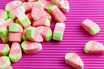 Colorful miniature marshmallows