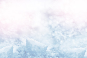 Background of snow. Winter landscape.