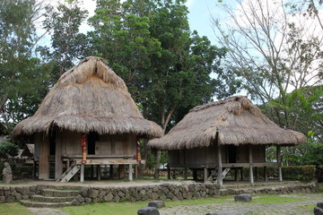 Naklejka na ściany i meble Historisches Kalinga Haus, Provinz Kalinga, Philippinen
