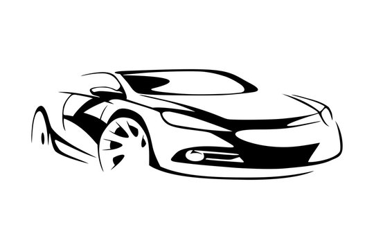 Sports car silhouette