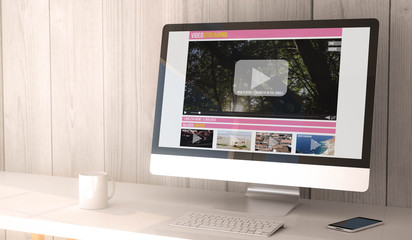 desktop computer streaming video