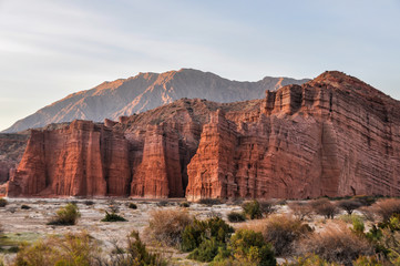 Fototapeta na wymiar Red rocks in the Quebrada de las Conchas, Argentina