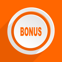 bonus orange flat vetor icon