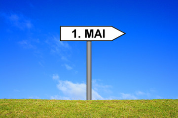 Fototapeta premium Wegweiser 1. Mai