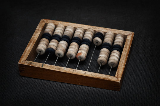 true vintage wooden abacus