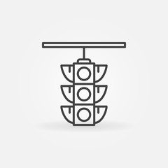 Traffic light line icon