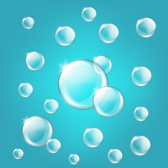 Transparent glass sphere with glares and highlight