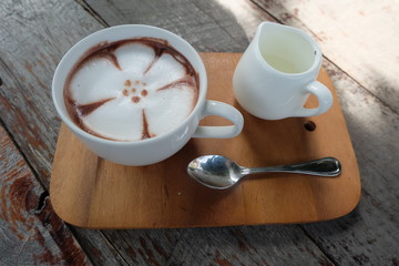 Obraz na płótnie Canvas hot chocolate in cup 