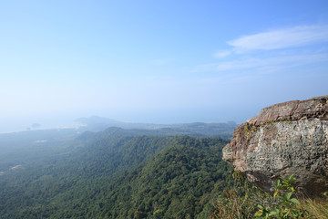 Fototapeta na wymiar beautiful landscape from mountain peak rock,thailand