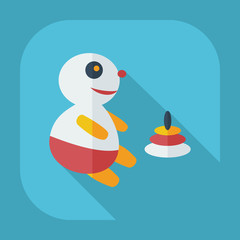 Flat modern design with shadow icons children