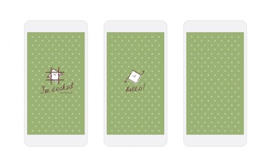 Green rhombus iphone wallpaper and lock screen