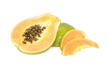Papaya, aufgeschnitten