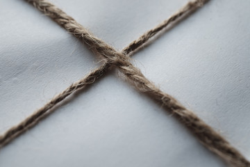 Detail of natural string on the package.