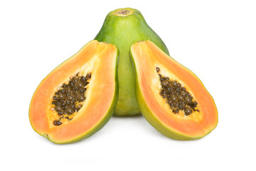 Papaya, aufgeschnitten