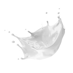 Milk Splash with place for Your Object isolated on white background