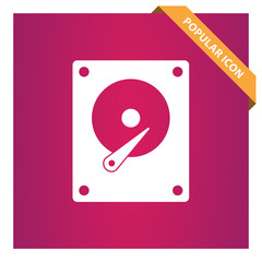 HDD icon. Hard disk drive symbol for web and mobile