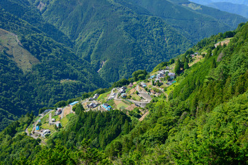 Fototapeta na wymiar Shimoguri village in Iida, Nagano, Japan