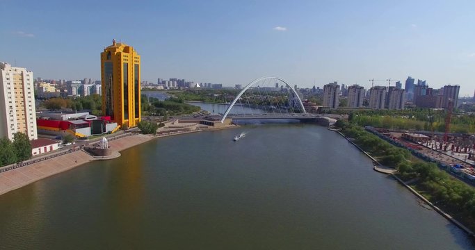 Astana.  Ishim River.