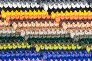 Stripy knit background close up close-up