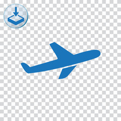 Airplane sign icon.