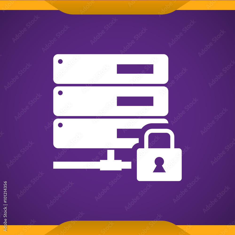 Poster database security protection icon