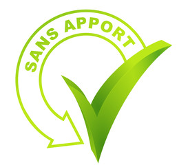 sans apport sur symbole validé vert