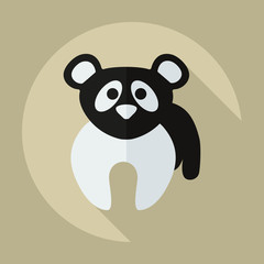 Flat modern design with shadow icons pandas
