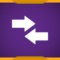 Left right arrow sign icon