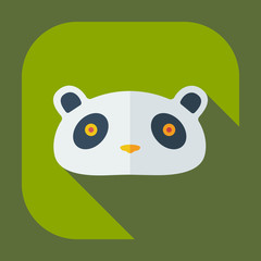Fototapeta premium Flat modern design with shadow icons pandas