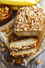 Homemade banana cake