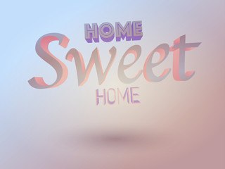 Naklejka na ściany i meble vector 3d home sweet home typography design