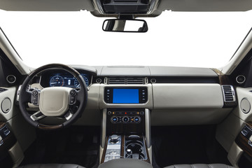 Car dashboard & steering wheel