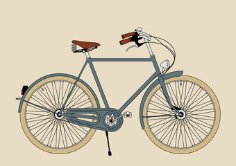 Fototapeta na wymiar Vintage bicycle vector illustration