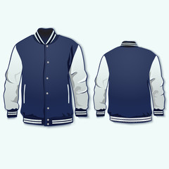 Varsity sports jacket template. Vector. - 101217704
