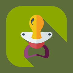 Flat modern design with shadow icons soother
