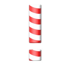 Fototapeta na wymiar Candy cane vector alphabet collection striped in Christmas colou