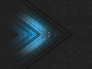 Abstract vector wallpaper with shiny arrow and square pattern.